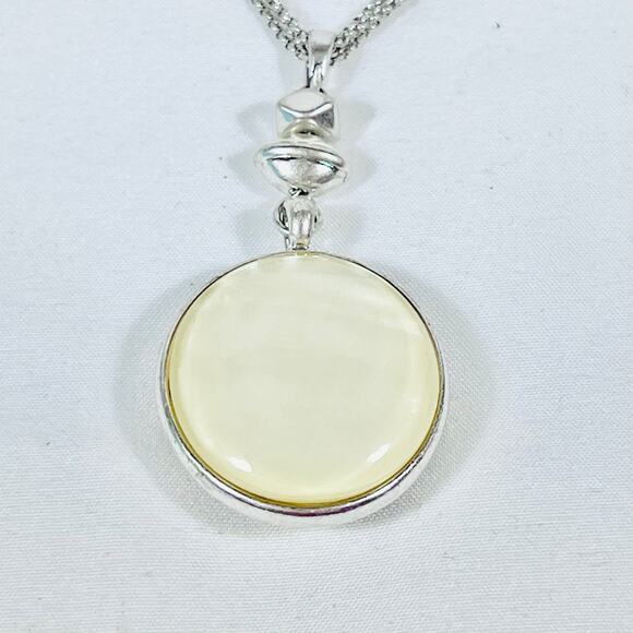 Rhodochrosite Navajo Round Double Sided Pendant Necklace Jewelry 16" Fantasy - Picture 4 of 11